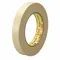 Paper Masking Tape, Rubber Tape Adhesive, 4.9 mil Thick, 48 mm X 55 m, Tan, 24 Pk