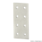 Platt platta, rektangulär, 8 hål, 4 mm x 50 mm x 100 mm, aluminium
