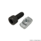 SHCS with Standard Drop-In T-Nut, M6 x 14mm, Zinc, Bright