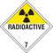 Vehicle Placard Radioactve W Pictogram - Pack Of 10