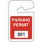 Parkeringstillstånd Baksida Vit / röd - 100-pack