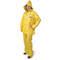 Costum de ploaie din 3 piese cu glugă detașabilă galben 2xl