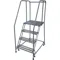 Rolling Ladder Assembled Handrail Platform 100 Inch Height