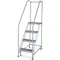 Rolling Ladder Welded Handrail Platform 40 Inch Height