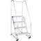 Rolling Ladder Welded Handrail Platform 30 Inch Height