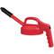 Stretch Spout Lid, 0.5 Inch Outlet Dia., Red, HDPE