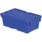 Attached Lid Container 19-3/4 x 11-3/4 x 7-1/4 Blue