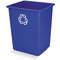 Recyclingcontainer 56 gallon blauw