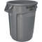 Utility Trash Can, 10 Gallon, Round, Open Top, 17 Inch Height, Gray