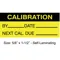 Calibration Label ENG Black/Yellow PK350