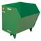 Self Dumping Hopper, Light Duty, Low Profile, 0.25 cu. yd., 2000 Lb., Green, Steel