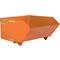 Self Dumping Hopper, Heavy Duty, Low Profile, 0.25 cu. yd., 6000 Lb., Orange, Steel