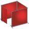 Welding Booth 8 Feet Width 6ft 0.014 Inch Red