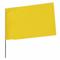 Σημαία σήμανσης, Μέγεθος σημαίας 4 ίντσες x 5 ίντσες, 21 ίντσες Staff Ht, κίτρινο, κενό, συμπαγές