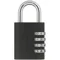 Combination Padlock Side Black/Silver