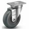 Plate Caster, 5 Inch Dia, 6 3/16 Inch Height, Swivel Caster, Swivel