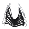 Gummifästen, krokar av S-typ, 21 tums längd, svart