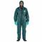 Chemical Resistant Coverall, Light Duty, Taped/Welded Seam, Green, L, 6 Pack