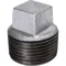 2 Galvanized Cast Iron Solid Square Head Plug