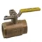 Ball Valve, Size 1/4 Inch NPT, Pad Locking, Bronze, Round