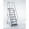 Rolling Ladder, 110 Inch Platform Height, 14 Inch Platform Depth, 24 Inch Platform Width