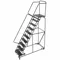 Rolling Ladder, 100 Inch Platform Height, 28 Inch Platform Depth, 24 Inch Platform Width