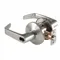 Door Lever Lockset, Grade 1, Satin Chrome, Coreless