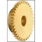 Spur Gear, 24 Diametral Pitch, 14 1/2 Deg. Pressure Angle, 48 Teeth, Brass