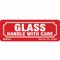 Instructional Handling Label, Glass/Handle With Care, 3 Inch Size Label Width