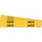 Pipe Marker, Caustic, Yellow, Black, Fits 3/4 to 2 3/8 Inch Pipe OD, 4 Pipe Markers