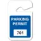 Parking Permits Rearview White/blue - Pack Of 100