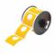 Precut Label Roll, Circle With Notch, 2 13/32 x 2 13/32 Inch Size, Polyester, Yellow