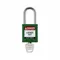 Padlock, Keyed Different, Nylon, Standard Body Size, Steel, Green