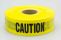 Barricade Tape, Yellow, Caution, 3 Inch Size, 3000 Feet Length