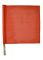Σημαία κυκλοφορίας, κόκκινο/πορτοκαλί, μέγεθος 18 x 18 ίντσες, λαβή 24 ιντσών