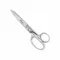Cisaille, droite, longueur totale de 8 pouces, acier, pointue, argent