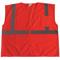 High Visibility Vest, ANSI Class 2, U, S, Orange, Solid Polyester, Zipper, Double