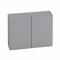 Wall Mounted Panel Enclosure, 8 x 42 x 24 Inch Size, Hinged Cover, Carbon Steel