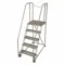 Tilt and Roll Ladder, 5 Step, Expanded Metal Tread, 80 Inch Height