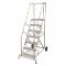 Wheelbarrow Ladder, 110 Inch Height, Serrated Step Tread, 8 Step, 350 lb