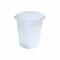 Round Storage Container, 8 Qt Capacity, 9 3/4 Inch Length, 8 3/4 Inch Width, White