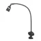 Pivot Base Light, Flexible Gooseneck Arm, Black