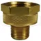 Adapter, 3/4 Inch Female GHT x 1/2 Inch MNPT Brass, Non Swivel, With SBR Washer