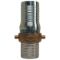 Short Shank Suction Coupling, 4 Inch Steel Shank with Brass Nut