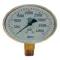 Welding Gauge, Brass, 2-1/2 Inch Face, 1/4 Inch Lower Mount, 0-400PSI