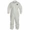 Collared Disposable Coverall, Microporous Film Laminate, Heavy Duty, Serged Seam, White