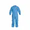 Collared Disposable Coverall, SMS, Light Duty, Serged Seam, Blue