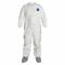 Collared Disposable Coverall, Light Duty, Serged Seam, White