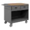 Mobile Bench Cabinet, Hard Board Top, Size 24-1/4 x 42-1/8 x 36-3/8 Inch, Gray