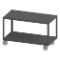 High Deck Portable Table, 2 Shelf, Size 18-1/4 x 32-1/4 x 30-1/8 Inch